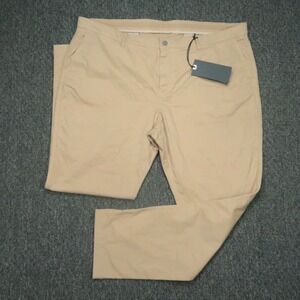 Spoke‎ Pants Men 46x34 Khaki Tan Build B Chino Trousers Flat Front NWT